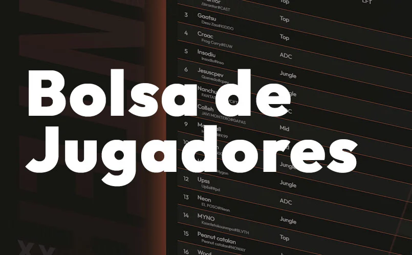  Una bolsa de jugadores para el amateur donde podremos ver tambien rankings